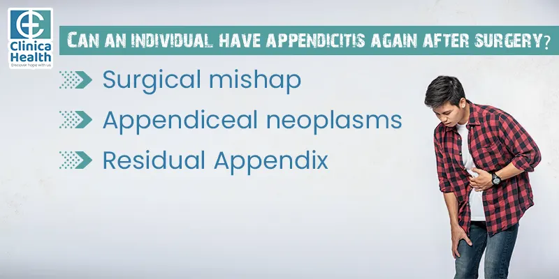 Can an individual have appendicitis again after surgery?